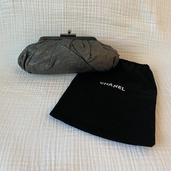 Chanel - Monte Carlo Clutch - Grey, Metallic - Picture 1 of 16